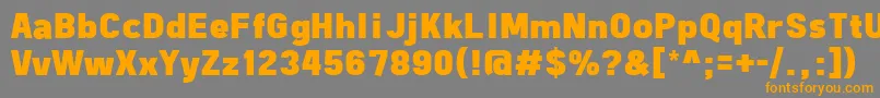 FreeroadBlack Font – Orange Fonts on Gray Background