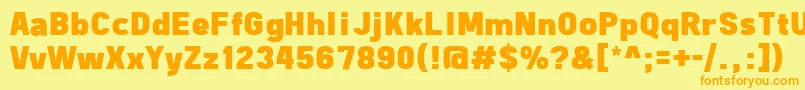 FreeroadBlack Font – Orange Fonts on Yellow Background