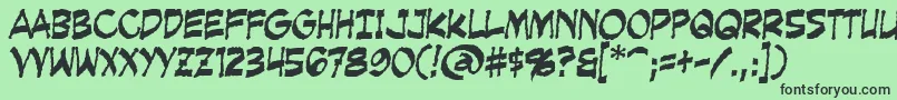 CreepingEvil Font – Black Fonts on Green Background