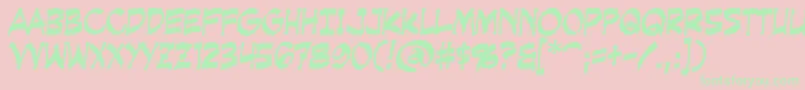 CreepingEvil Font – Green Fonts on Pink Background