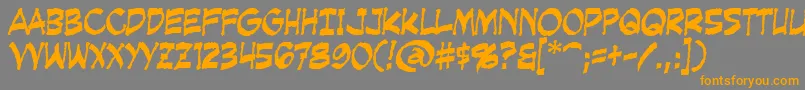 CreepingEvil Font – Orange Fonts on Gray Background