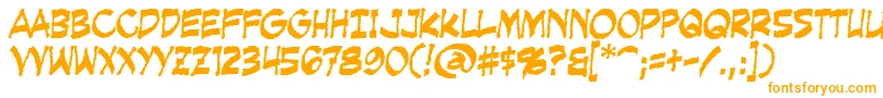 CreepingEvil Font – Orange Fonts on White Background