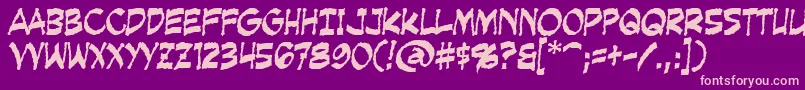 CreepingEvil Font – Pink Fonts on Purple Background