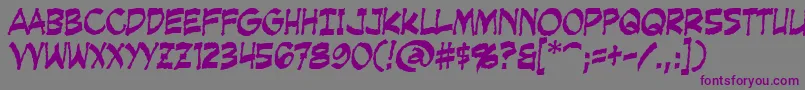 CreepingEvil Font – Purple Fonts on Gray Background