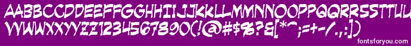 CreepingEvil Font – White Fonts on Purple Background