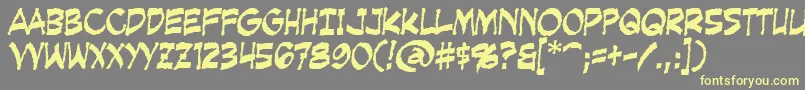 CreepingEvil Font – Yellow Fonts on Gray Background