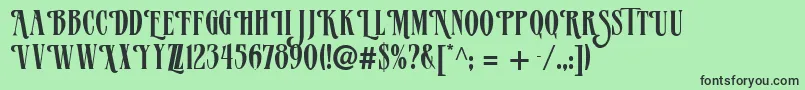 Vervealternate Font – Black Fonts on Green Background