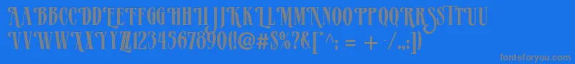 Vervealternate Font – Gray Fonts on Blue Background