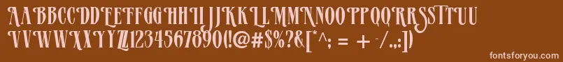 Vervealternate Font – Pink Fonts on Brown Background
