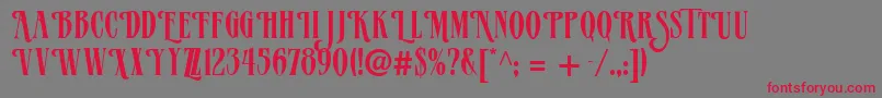 Vervealternate Font – Red Fonts on Gray Background