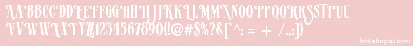 Vervealternate Font – White Fonts on Pink Background