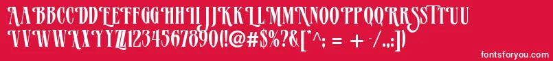 Vervealternate Font – White Fonts on Red Background