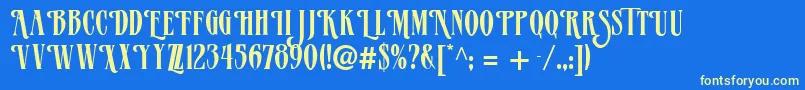 More about Vervealternate Font Vervealternate Font – Yellow Fonts on Blue Background