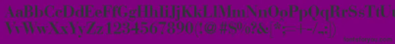 Fonte BodonirecutBold – fontes pretas em um fundo violeta