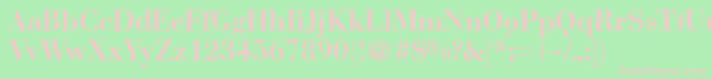 BodonirecutBold Font – Pink Fonts on Green Background