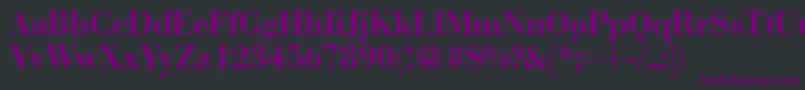 BodonirecutBold Font – Purple Fonts on Black Background