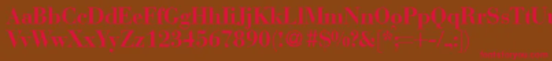 BodonirecutBold Font – Red Fonts on Brown Background