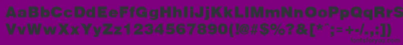 ArenablackRegular-Schriftart – Schwarze Schriften auf violettem Hintergrund