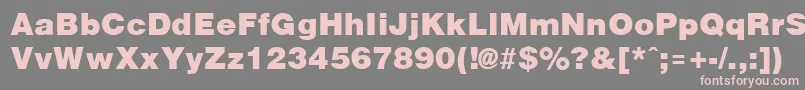 ArenablackRegular Font – Pink Fonts on Gray Background