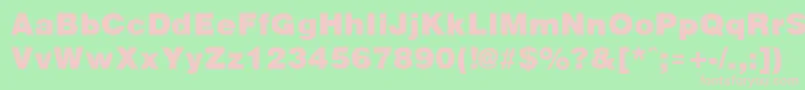 ArenablackRegular Font – Pink Fonts on Green Background