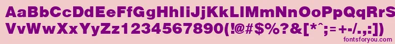 ArenablackRegular Font – Purple Fonts on Pink Background