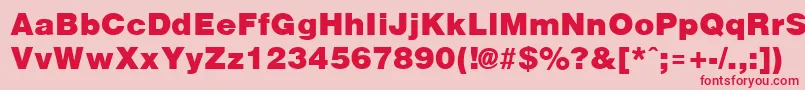 ArenablackRegular Font – Red Fonts on Pink Background