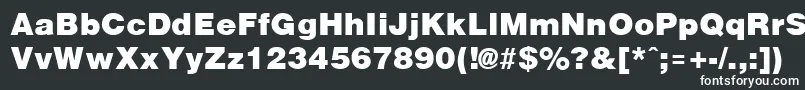 Шрифт ArenablackRegular – белые шрифты на чёрном фоне