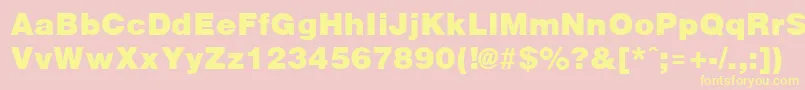 ArenablackRegular Font – Yellow Fonts on Pink Background