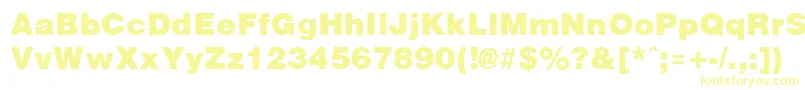 ArenablackRegular Font – Yellow Fonts on White Background