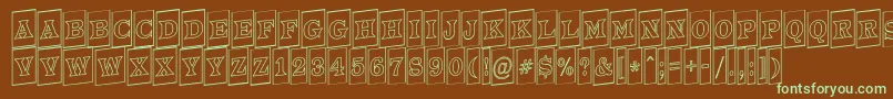 ATrianglercmotlup Font – Green Fonts on Brown Background