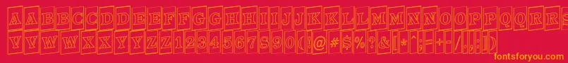 ATrianglercmotlup Font – Orange Fonts on Red Background