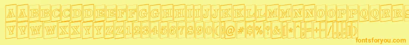 ATrianglercmotlup Font – Orange Fonts on Yellow Background