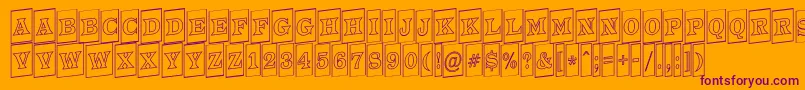 ATrianglercmotlup Font – Purple Fonts on Orange Background