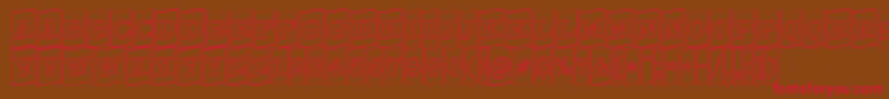 ATrianglercmotlup Font – Red Fonts on Brown Background