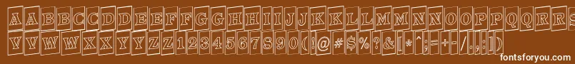 ATrianglercmotlup Font – White Fonts on Brown Background