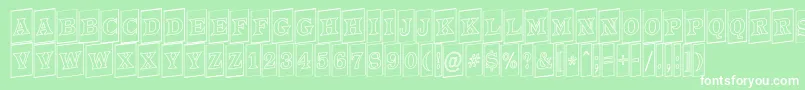 ATrianglercmotlup Font – White Fonts on Green Background