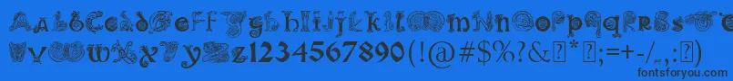 fuente PaulsIlluminatedCelticFont – Fuentes Negras Sobre Fondo Azul