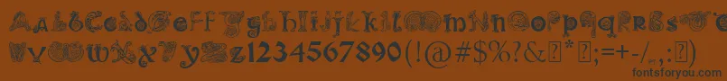 PaulsIlluminatedCelticFont Font – Black Fonts on Brown Background