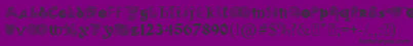 PaulsIlluminatedCelticFont Font – Black Fonts on Purple Background