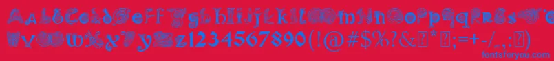 PaulsIlluminatedCelticFont Font – Blue Fonts on Red Background