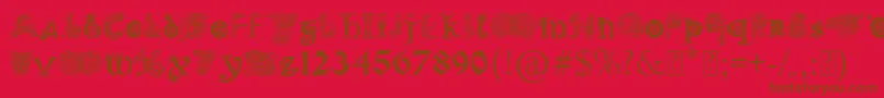 PaulsIlluminatedCelticFont Font – Brown Fonts on Red Background