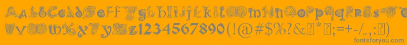 Police PaulsIlluminatedCelticFont – polices grises sur fond orange