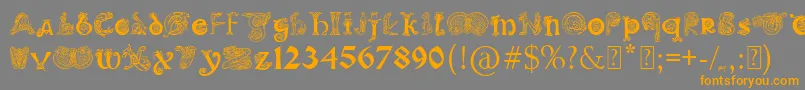 PaulsIlluminatedCelticFont Font – Orange Fonts on Gray Background