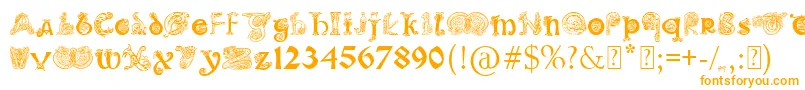 PaulsIlluminatedCelticFont Font – Orange Fonts on White Background