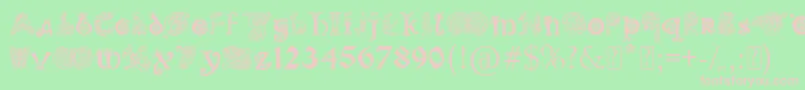 Fonte PaulsIlluminatedCelticFont – fontes rosa em um fundo verde