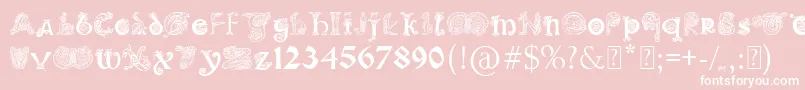 PaulsIlluminatedCelticFont Font – White Fonts on Pink Background