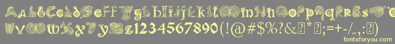 PaulsIlluminatedCelticFont Font – Yellow Fonts on Gray Background