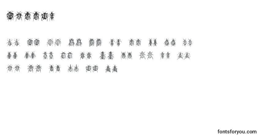 Czcionka Buggys – alfabet, cyfry, specjalne znaki