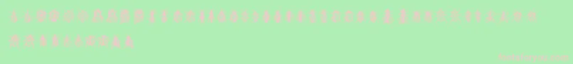 フォントBuggys – 緑の背景にピンクのフォント
