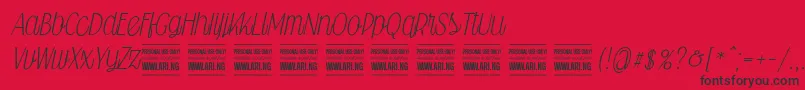 Falkinscriptpersonal Font – Black Fonts on Red Background